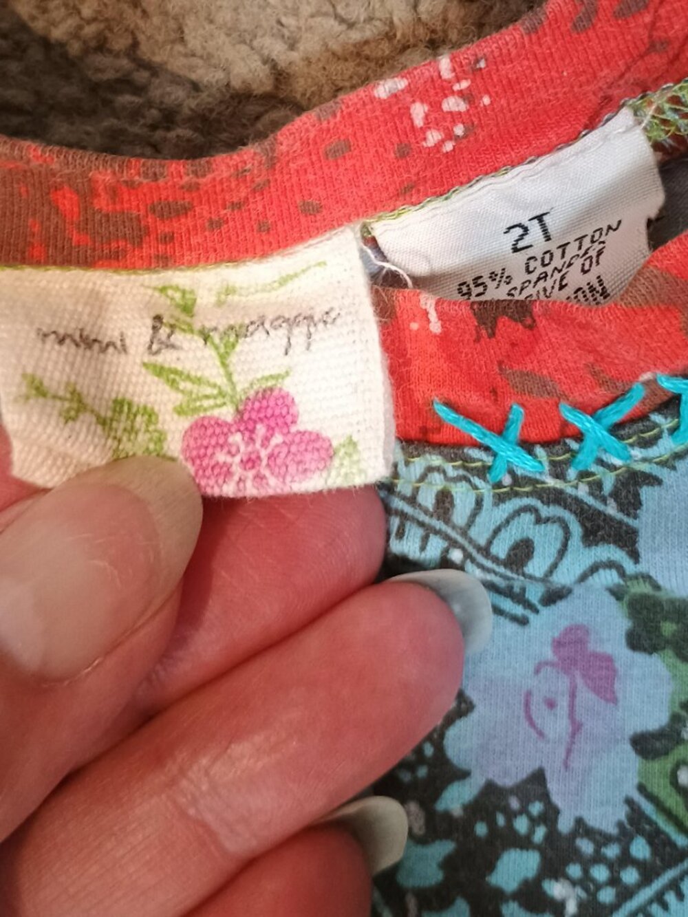 Mimi & Maggie/Tunic Dress/Girls 2T/Multi Paisley Floral/Boho Cottagecore Boutiqu - Picture 3 of 11